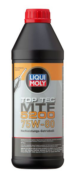 LIQUI MOLY Getriebeöl Top Tec MTF 5200 75W-80, Dose Kunststoff, VE: 1 Liter, 20845