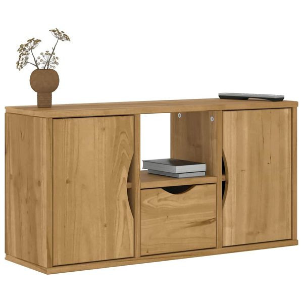 vidaXL TV-Schrank mit Schublade ODDA 79x24x40 cm Massivholz Kiefer, 4103605