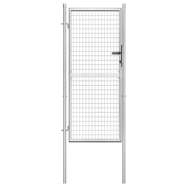 vidaXL Gartentor Verzinkter Stahl 105x225 cm Silbern, 144759