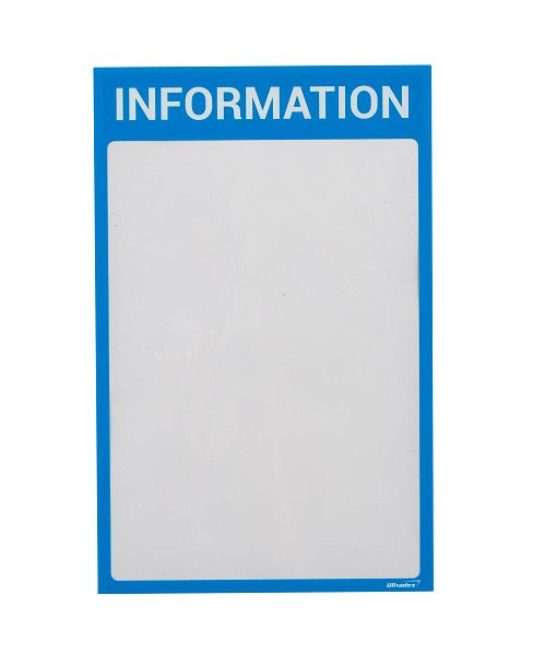 Ultradex Infotasche mit Überschrift "INFORMATION", A4, magnetisch blau, VE: 5 Stück, 8890I07