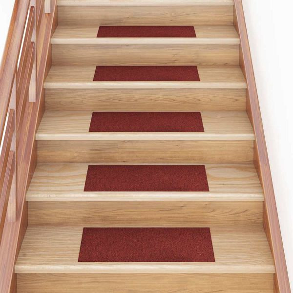 vidaXL Stufenmatten Selbstklebend 30 Stk. Rot 60x25cm Rechteckig, 3365707