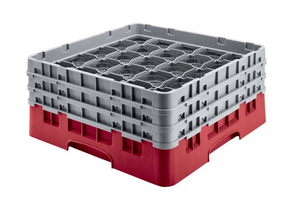 Cambro Spülkorb mit 36 Fächer Camrack® 15,5 cm Rot, 36S534163