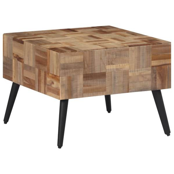 vidaXL Couchtisch Grau 55x55x40 cm Recyceltes Massivholz Teak, 358521