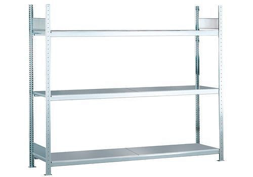 Schulte Weitspannregal mit Stahlböden, Grundfeld, 3 Lagerebenen, Fachbreite 2000 mm, 2060 x 536 x 2000 mm, 278886