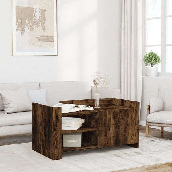 vidaXL Couchtisch Räuchereiche 100x50x50 cm Holzwerkstoff, 848364