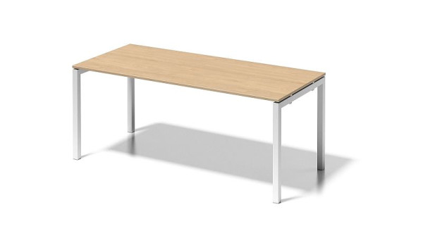 Bisley Cito Schreibtisch, 730 mm höhenfixes U-Gestell, H 19 x B 1800 x T 800 mm, ahorn/verkehrsweiß, DUF1808MP396