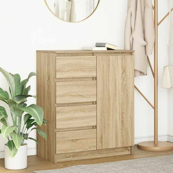 vidaXL Sideboard mit Schubladen Sonoma-Eiche 71x35x84 cm Holzwerkstoff, 861582