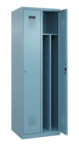 C+P Spind Evolo PLUS, 2 Abteile, 1850x600x500mm, 0010/0010, Verschluss Zylinderschloss, 049000-20F S10048