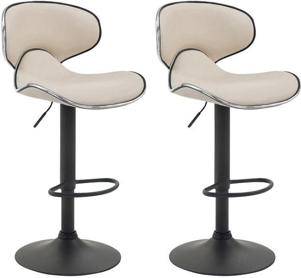 CLP Barhocker Las Vegas V2 Kunstleder schwarz, creme, VE: 2 Stück, 316034
