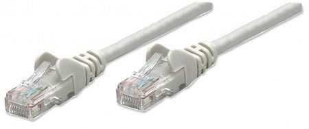 INTELLINET Netzwerkkabel, Cat5e, U/UTP, CCA, RJ45-Stecker/RJ45-Stecker, 0,5 m, grau, 318228