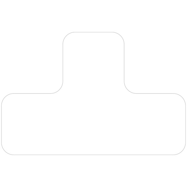 Eichner Stellplatzmarker "T-Stück", Schenkelbreite 50 mm, Länge 150x100 mm, für glatte oder leicht rauhe Gründe innen, weiß, VE: 25 Stück, 9225-20020-070