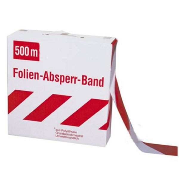 Stein HGS Absperrband -Güte-, 500m, VPE 5 Rollen à 500m / inkl. Abrollkarton, 12955