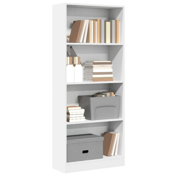 vidaXL Bücherregal Weiß 60x24x143 cm Holzwerkstoff, 857812