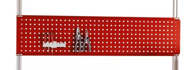 Manuflex ESD-Werkzeug-Lochplatte für CANTOLAB, Nutzhöhe = 300 mm, für Tischbreite 1200 mm, Rubinrot, LZ8276.3003