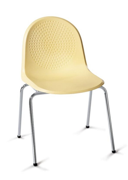 Deskin Polyamid-Schalenstuhl P1, Vanille, 525 x 530 x 810 mm, VE: 4 Stück, 204625