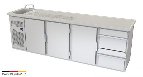 hefa Theke Ambio 29V/1L-TTTZ, Abmaße: 950 x 2.900 x 650/700 mm, Ambio 29V/1L-TTTZ