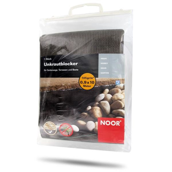 NOOR Unkrautblocker für Rindenmulch braun 0,9 x 10m, 01009010UKBR