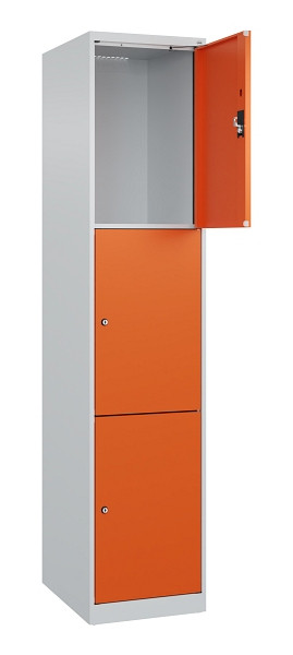 C+P Schließfachschrank Evolo PLUS, 3 Fächer, 1850x400x500mm, 7035/2004, 049000-123 S10002