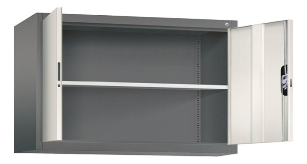 C+P Aufsatzschrank Acurado, H790xB1200xT400mm, Farbe: Vulkangrau / Perlweiß, Muldengriff, 9465-000 S10143