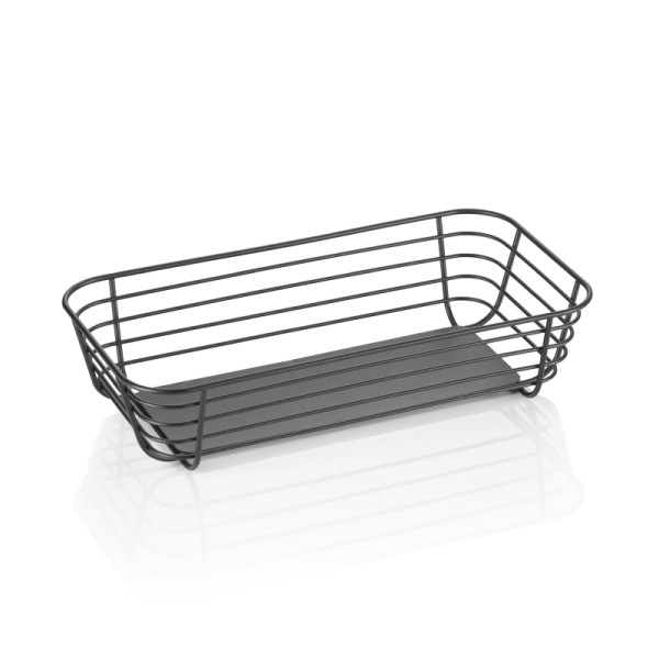 WAS GN Buffetkorb 1/3 STEELNEST, Höhe 8 cm, pulverbeschichtet, Metall, 1447013