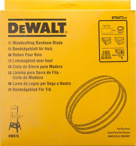 DeWalt Bandsägeblatt 2215x16x0,6mm 6,4mm, speziell gehärtete Zahnreihen, DT8473-QZ