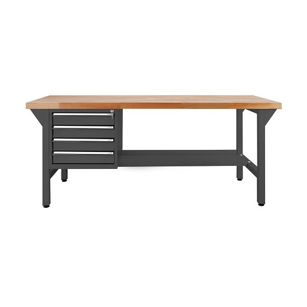 ADB "CONVEX" Werkbank mit Schubladenbox 4 Schubladen 2000 (anthrazit), 42677