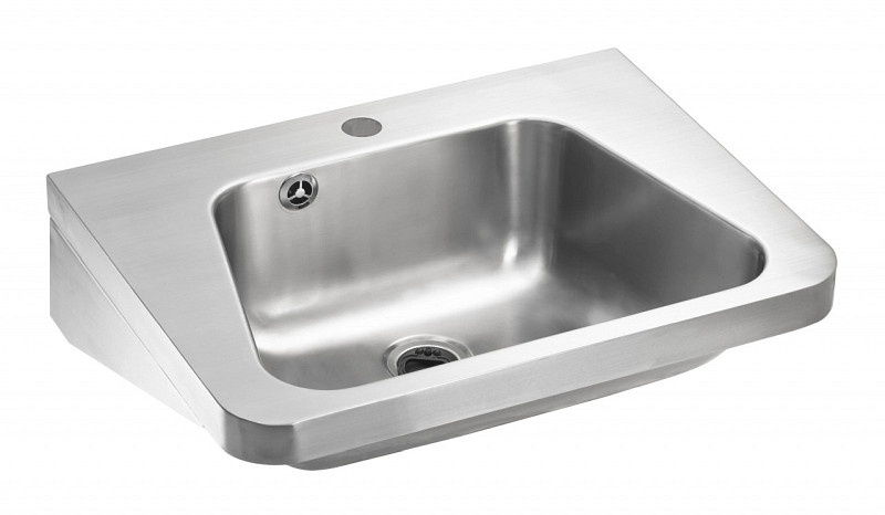 DREILICH Edelstahlverarbeitung Einzel - Waschtisch 310-550/ ohne Hahnloch, 3502180154