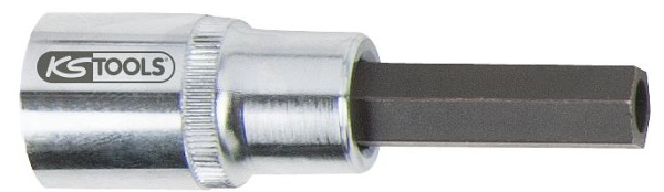 KS Tools Einspritzdüsen-Innensechskant-Stecknuss mit Bohrung 10mm, Durchmesser6mm, 152.1086