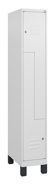 C+P Z-Spind Classic PLUS, Füße, 2 Abteile, 1800x300x500mm, 9016/9016, Zylinderschlösser, 0800137-102 S10029