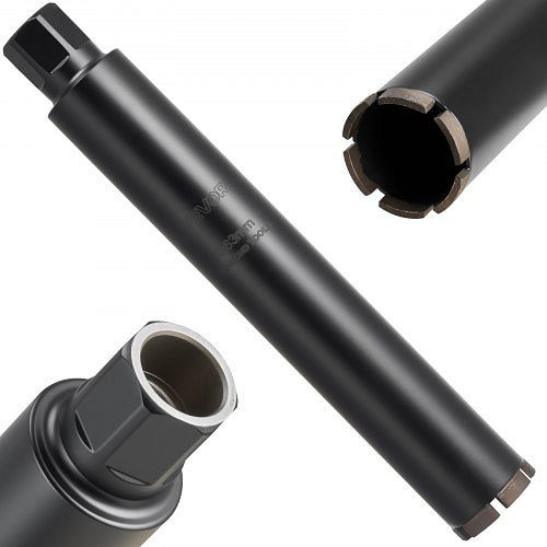 VEVOR Kernbohrer 63,5 mm x 356 mm, 1-1/4"-7 Gewinde, Nass-Diamantbohrer für Stahlbeton & Mauerwerk, QXZTSS114YC7L69PO001V0