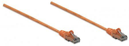 INTELLINET Netzwerkkabel, Cat6, UTP, RJ45 Stecker / RJ45 Stecker, 5,0 m, Orange, 343749