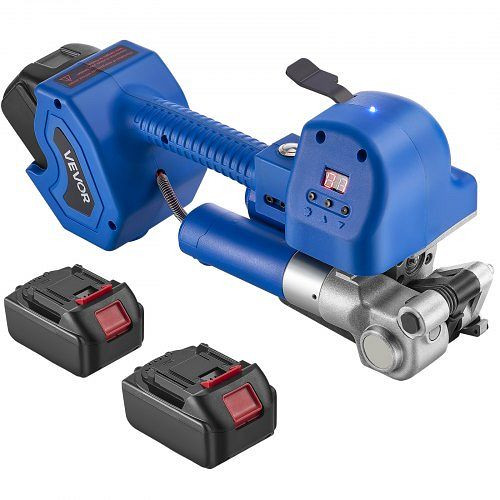 VEVOR Umreifungsgerät, 2 x 4000 mAh, für 10–19 mm PET-Bänder, mit Digitalanzeige, ideal für Fabriken & Logistikzentren, BZKZJDDZD5003HFSJ001V2