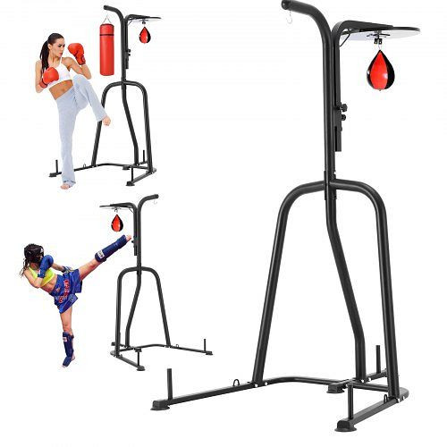 VEVOR 2-in-1-Boxsackständer, Robustes Trainingsgerät aus Stahl, Höhenverstellbar, Freistehendes Sandsackgestell, Hält bis zu 180 kg, SDJQJDJ4758865P48V0