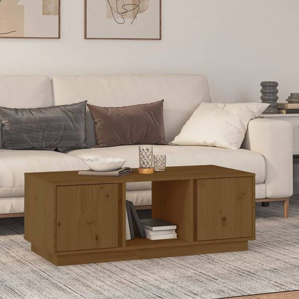 vidaXL Couchtisch Honigbraun 110x50x40 cm Massivholz Kiefer, 814427