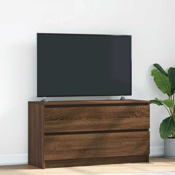 vidaXL TV-Schrank Braun Eichen-Optik 100x35x54 cm Holzwerkstoff, 861811