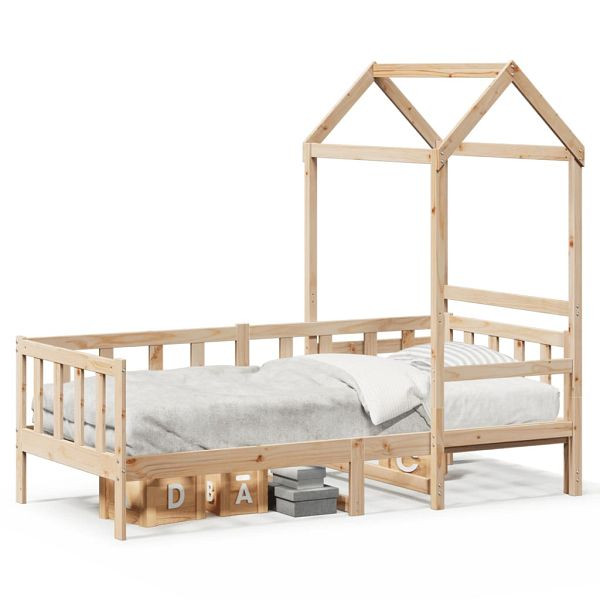 vidaXL Tagesbett mit Dach 80x200 cm Massivholz Kiefer, 3282212