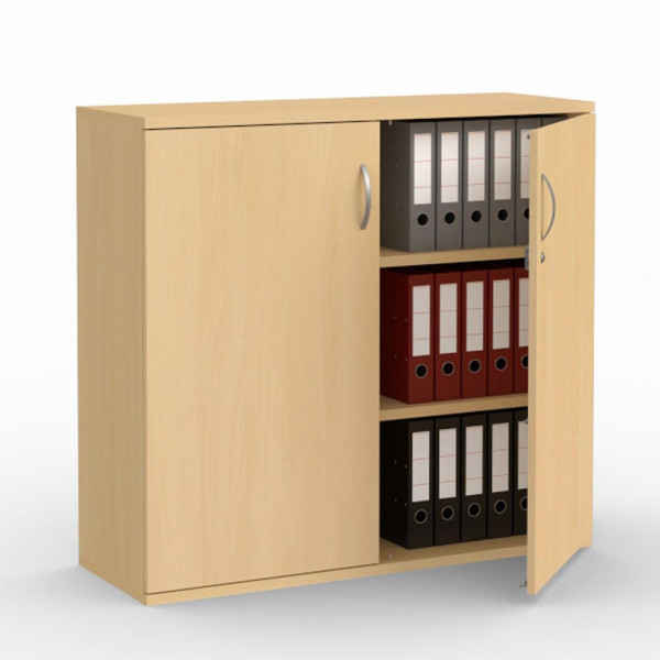 Deskin Flügeltürenschränke MULTI M pro, Buchedekor, B 1200 x H 1140 x T 420 mm, 270136