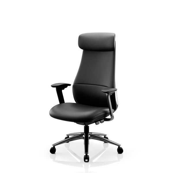 Jan Nowak Leder-Chefsessel, Schwarz, COMMAND, Belastbarkeit bis 200 kg, 2542