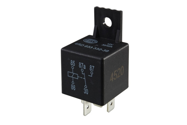 HELLA Relais, Arbeitsstrom, 12V, 5-polig, Wechsler, mit Halter, 4RD 933 332-391