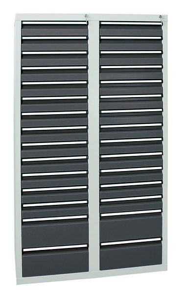 stumpf Schubladenschrank Serie STS 410, RAL 7035/7016, 30 Schubladen (26x100, 4x200 mm), 7104771