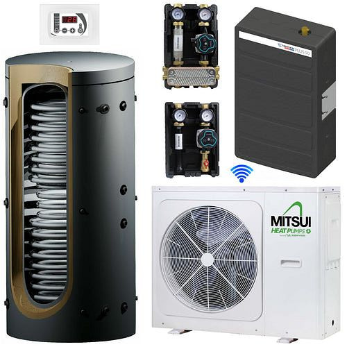 Mitsui A+++ Wärmepumpe mit 550 Liter Hygienespeicher für Brauchwasser und Heizung 16KW, 0746052539173