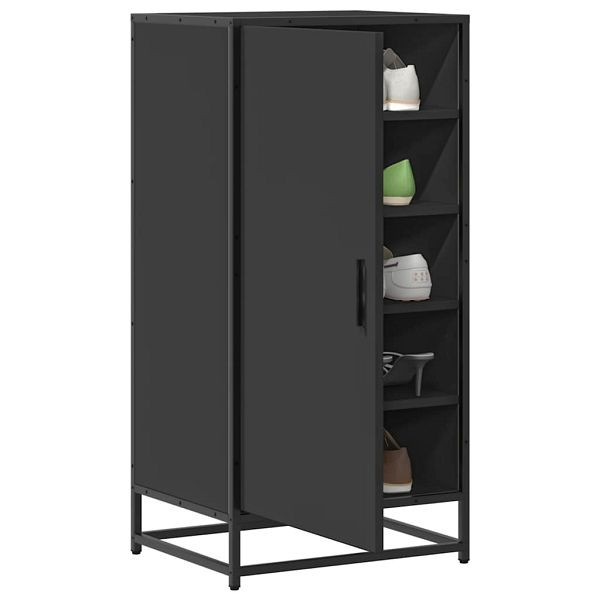 vidaXL Schuhregal Schwarz 48x38x97,5 cm Holzwerkstoff, 849199