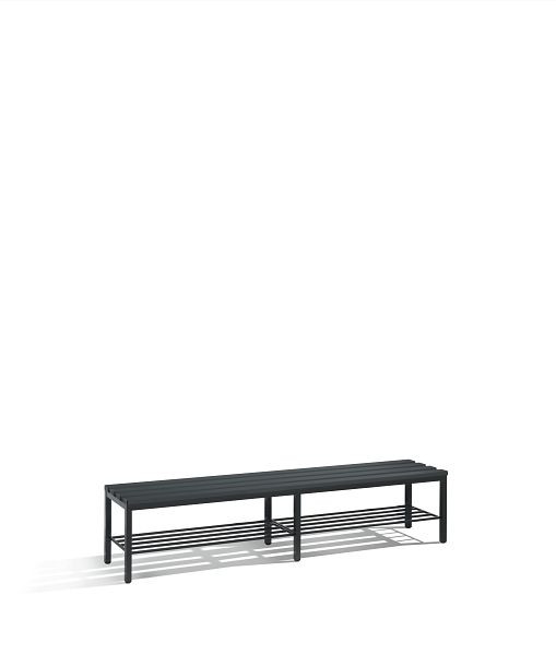 C+P Sitzbank Basic, H420xB1960xT350mm, mit Schuhrost, 8052-010 S10069