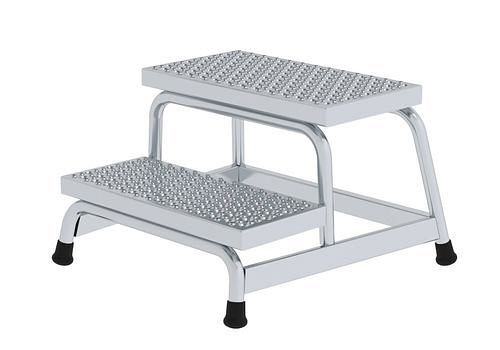 Krause Arbeitsplattform aus Aluminium, 2 Stufen, mit R 13 Rutschschutz, 274494