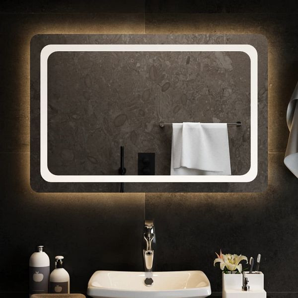 vidaXL LED-Badspiegel 90x60 cm, Stärke 4 mm, 151790, 8720286877142