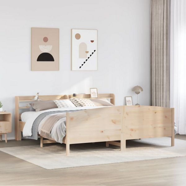 vidaXL Massivholzbett ohne Matratze 180x200 Kiefernholz, 3306957