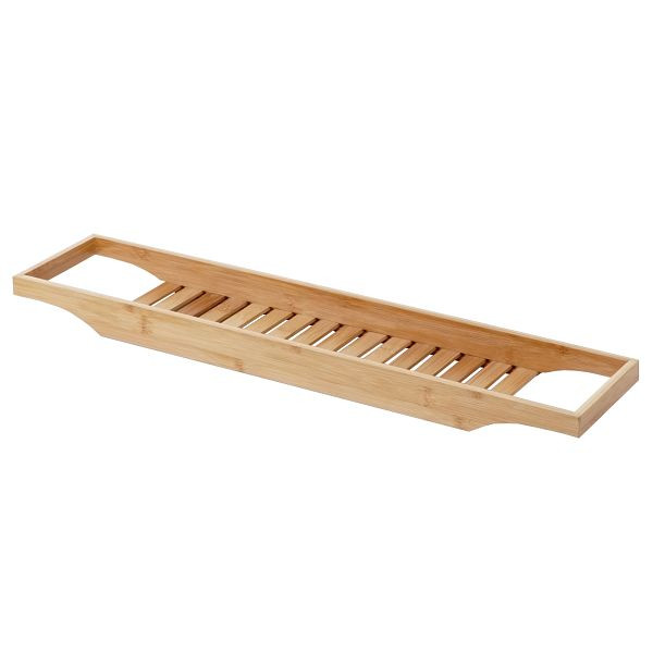 Mendler Badewannenauflage HWC-B73, Badewannenablage Wannenbrücke Wannenauflage Badewannenbrett Badewannenregal, Bambus 5x67x15cm, 60622
