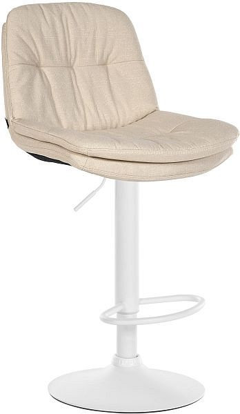 CLP Barhocker Laurel Stoff weiß, creme, 323942, 4255716316686