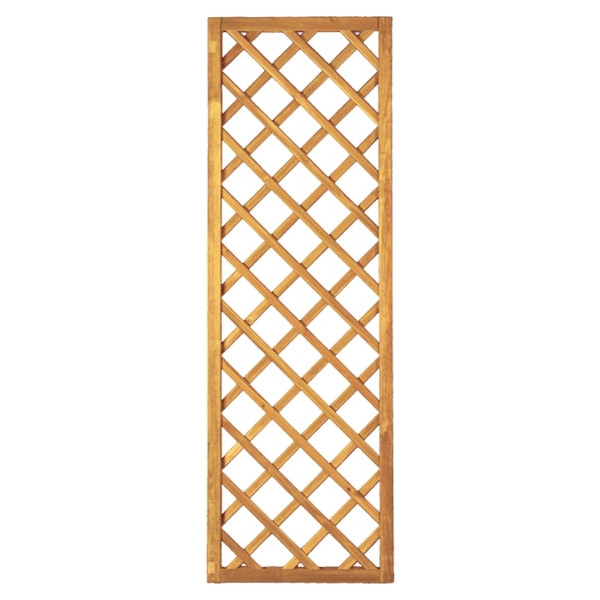 T&J Diagonal-Rankzaun 60 x 180 cm, MW 10 x 10 cm, Rahmen 45/45 mm, kdi grün, Leisten 12 x 30 mm, genagelt, 11623