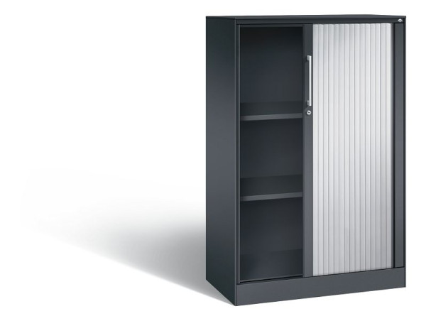 C+P Rollladenschrank Asisto, H1310xB800xT435mm, Farbe: Schwarzgrau / Weißaluminium, Bügelgriff, 3 OH, 143033-000 S10060
